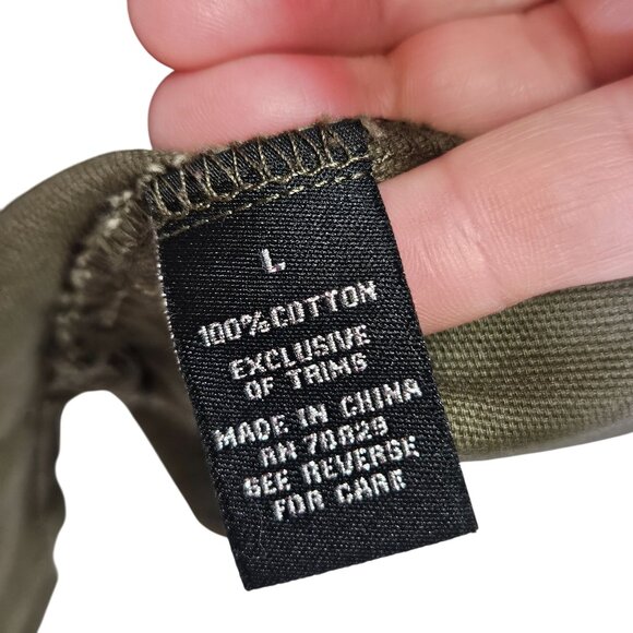 Rue21 Olive Green Embroidered Military Jacket Size L "We Run‎ The World" Womens - Picture 4 of 9